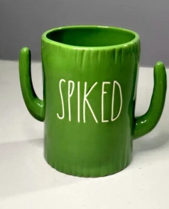Rae Dunn SPIKED Ceramic Green Cactus Coffee Mug Cup - Picture 1 of 4