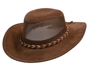Henschel Wrangler 0208 Suede Breezer Hat, Mesh Crown, Packable, Made in USA - Picture 1 of 10