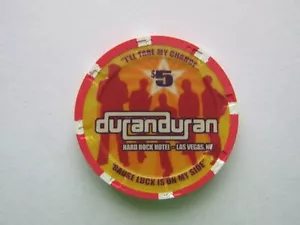 Vintage Hard Rock Hotel Duran Duran Las Vegas Nevada $5 Casino Chip - Picture 1 of 2