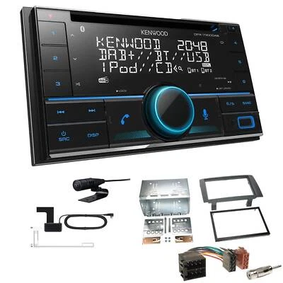 Kenwood DPX-7300DAB Autoradio Bluetooth DAB+ für Fiat Idea 2003-2011 schwarz - Bild 1 von 4
