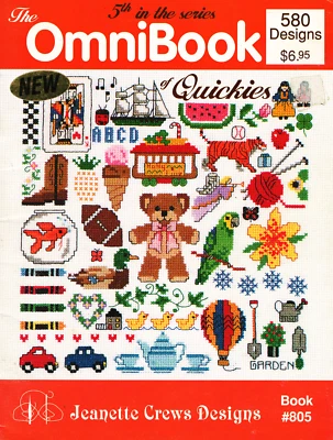 "OMNIBOOK 5th SERIES" Quickies Miniatures Cross Stitch Pattern Leaflet Booklet - Image 1 of 4