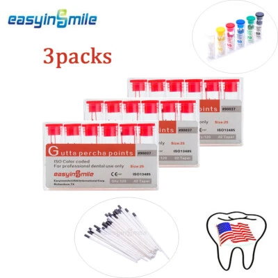 3Boxes Dental Gutta Percha Paper Points Endodontic Root Canal Resin Points - Image 1 of 4