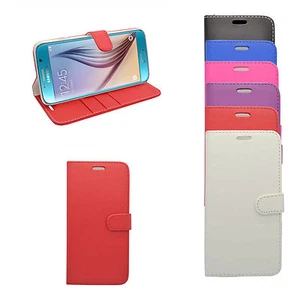 Funda Cartera Para Samsung Galaxy S6 Con Flip De Cuero PU Y Ranura Para Tarjeta - Imagen 1 de 15