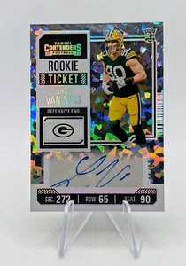 Lukas Van Ness 2023 Panini Contenders Cracked Ice Auto /23 Green Bay Packers - Picture 1 of 2