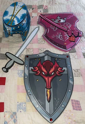 LEGO Legoland Eva Dragon Princess Knight Shield Liontouch Blue Helmet Sword Lot - Image 1 of 4