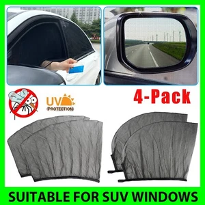 4PCS Car Front Rear Side Window Visor Shade Mesh Protect Cover Shield For SUV - Picture 1 of 11