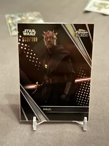 2023 Topps Star Wars Chrome Black DARTH MAUL Base Refractor 30/199 - Picture 1 of 1