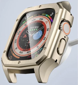 Boîtier de protection en verre AP PC brossé mod galvanisé pour Apple Watch Ultra 2 49 mm - Photo 1 sur 29
