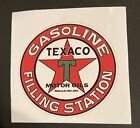 TEXACO FILLING STATION MOTOR OILS VINTAGE STYLE VINYL STICKER DECAL