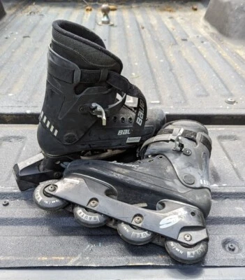Bauer Inline Roller Skates Blades S6 Street 76mm Wheels Size 7 Black Chassis - Image 1 of 4