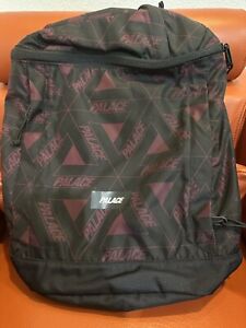 Brand New With Tags Palace Tube pack Bag Backpack Burgundy Sz OS Cordura Black
