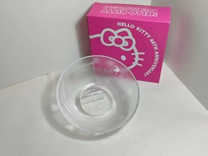 SANRIO Hello Kitty 40th Anniversary Glass Bowl in Japan ARIGATO EVERYONE! - Picture 1 of 7