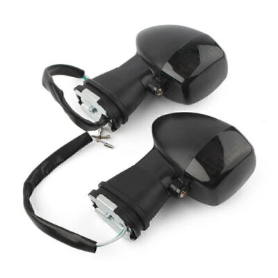 ABS Black Front Turn Signals Indicator Light For Kawasaki ZX7R ZX9R ZX12R Ninja - Image 1 of 4