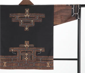 Ainu Hanten Sublimation-Printed Robe with Traditional Ainu Design made in JAPAN - Picture 1 of 9