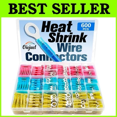 600Pcs Heat Shrink Wire Connectors Electrical Kit - Image 1 of 4