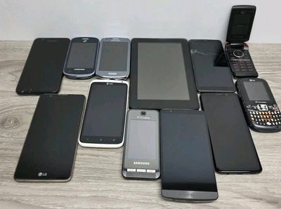 Mixed Phones/Smartphones/Tablet (12) - Untested - No Chargers - For Parts/Repair - Image 1 of 4