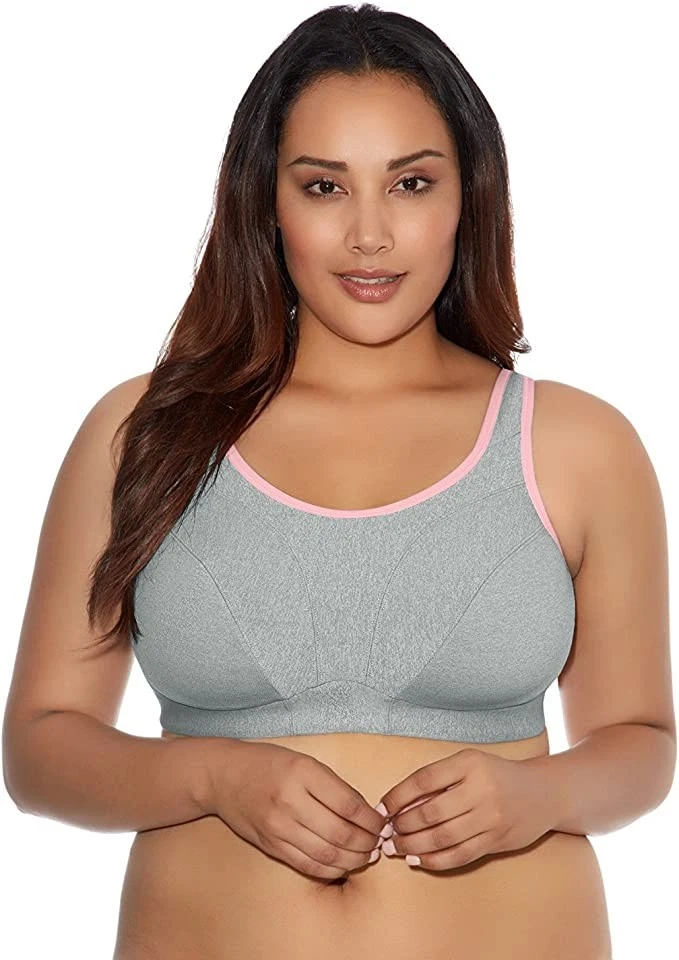 Sujetador deportivo Goddess para mujer copa suave, gris jaspeado, 34D Foto 1 de 1