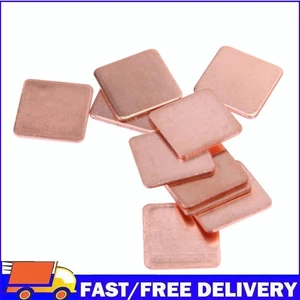 10 pcs 15mmx15mm 0.3mm to 2mm Heatsink Copper Shim Thermal Pads for Laptop - Zdjęcie 1 z 20