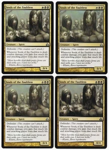 Souls of the Faultless x4 4x 2006 Guildpact PLAYSET Unc Creature MTG NM AZ1 - Picture 1 of 2