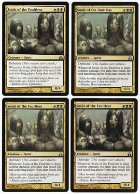 Souls of the Faultless x4 4x 2006 Guildpact PLAYSET Unc  Creature MTG NM AZ1 - Image 1 of 2