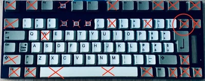 AMIGA/Commodore A600: 1 Taste für Tastatur/Keycaps - Keyboard, Taste - Bild 1 von 2