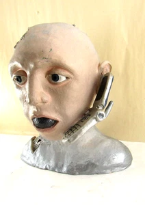 Brutalist Bust Sculpted Man Clay Head Primitive Heavy Vintage - Picture 1 of 13