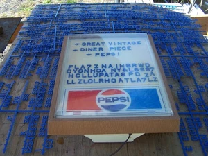 Vintage Small Pepsi Lighted Menu Sign Works Great - Picture 1 of 21