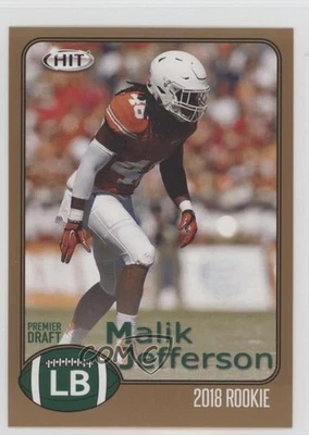 2018 Sage Hit Gold Malik Jefferson #95 Rookie RC - Image 1 of 2