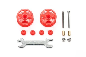Tamiya 95697 1/32 Mini 4WD Parts Low Friction Plastic Double Rollers(19-19mm)Red - Picture 1 of 1