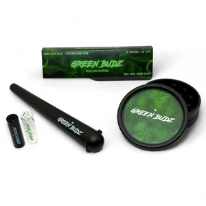GREEN BUDZ ACCESSORY STARTER PACK – ROLLING KIT WITH GLASS FILTER TIP - Picture 1 of 6