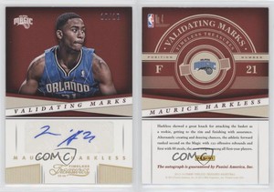 2013 Panini Timeless Treasures Validating Marks Gold /10 Maurice Harkless Auto