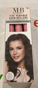 Flexible Hair Rollers 7/8” Pack Of 6 Pink Premium Quality New!  - Picture 1 of 4