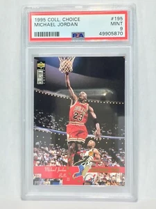 1995 UPPER DECK COLLECTOR'S Choice #195 Michael Jordan PSA 9 MINT BULLS HOF GOAT - Picture 1 of 2