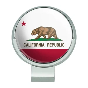 California Republic State Flag Golf Hat Clip With Magnetic Ball Marker - Picture 1 of 6