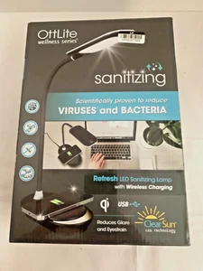 OttLite Refresh LED Sanitizing Lamp with Wireless Charging and USB - Picture 1 of 7