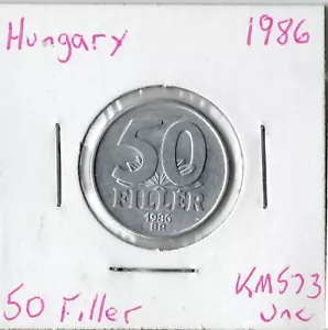 Moneda Hungría 50 Fillér 1986 KM574 - Imagen 1 de 2