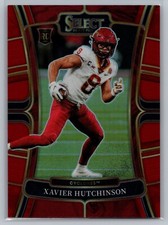 Xavier Hutchinson /149 Red Prizm Rookie 2023 Panini Select Draft Picks Football