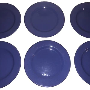 Waechtersbach Germany Blue Dinner Plates Periwinkle Lot Set of 6 HTF - Picture 1 of 5