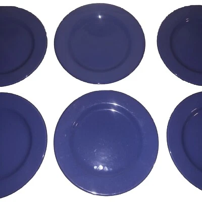 Waechtersbach Germany Blue Dinner Plates Periwinkle Lot Set of 6 HTF - Image 1 of 4