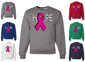 Sudadera Hope Breast Cancer Awareness cinta rosa cura sobreviviente lucha contra el cáncer - Imagen 1 de 8