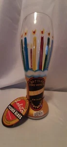 Lolita Hand Painted Pilsner Tall Beer Glass "Birthday Beer" 22 oz - Picture 1 of 5