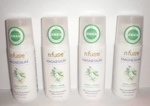(4) nfuse Natural Magnesium Roll On Deodorant Rosemary + Mint 2.7 OZ each - Picture 1 of 2