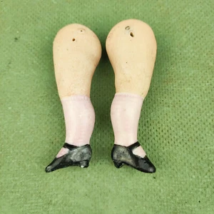 Antike Porzellan Puppenstube Puppenbeine, Drahtbefestigung, 3,2", Mignonette Puppen - Bild 1 von 6