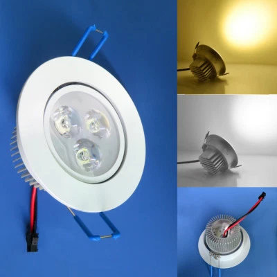 15x 3W LED Lámpara de Techo Abajo Foco Luces de Gabinete DC12-24V/AC85-265V Foto 1 de 4