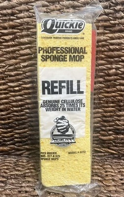 Quickie Professional Sponge Mop Refill Model # 272 Yellow Fits Mop #26 #27 NEW - Image 1 of 4