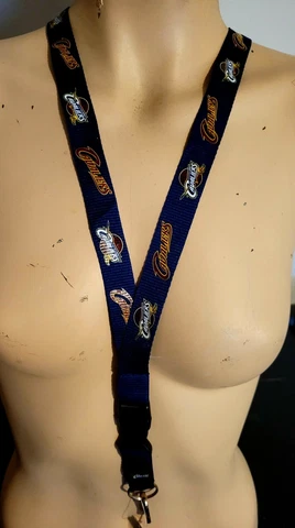 Cleveland Cavaliers Blue Lanyard With Detachable Clip ID - Key Chain Cover