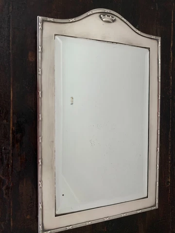 Antique  Edwardian Sterling Silver Birmingham easel mirror 1912 Cover