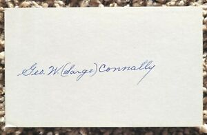 Sarge Connally signed autographed 3x5 card MLB 1921-34 (d.78) Indians White Sox