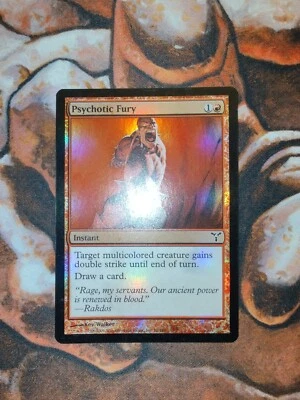 NM FOIL Psychotic Fury Dissension MTG Magic the Gathering 1st Edition - Image 1 of 2