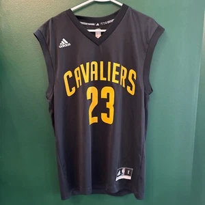 Adidas Swingman Cleveland Cavaliers Jersey Lebron James Size XL +2 Length Black - Picture 1 of 4